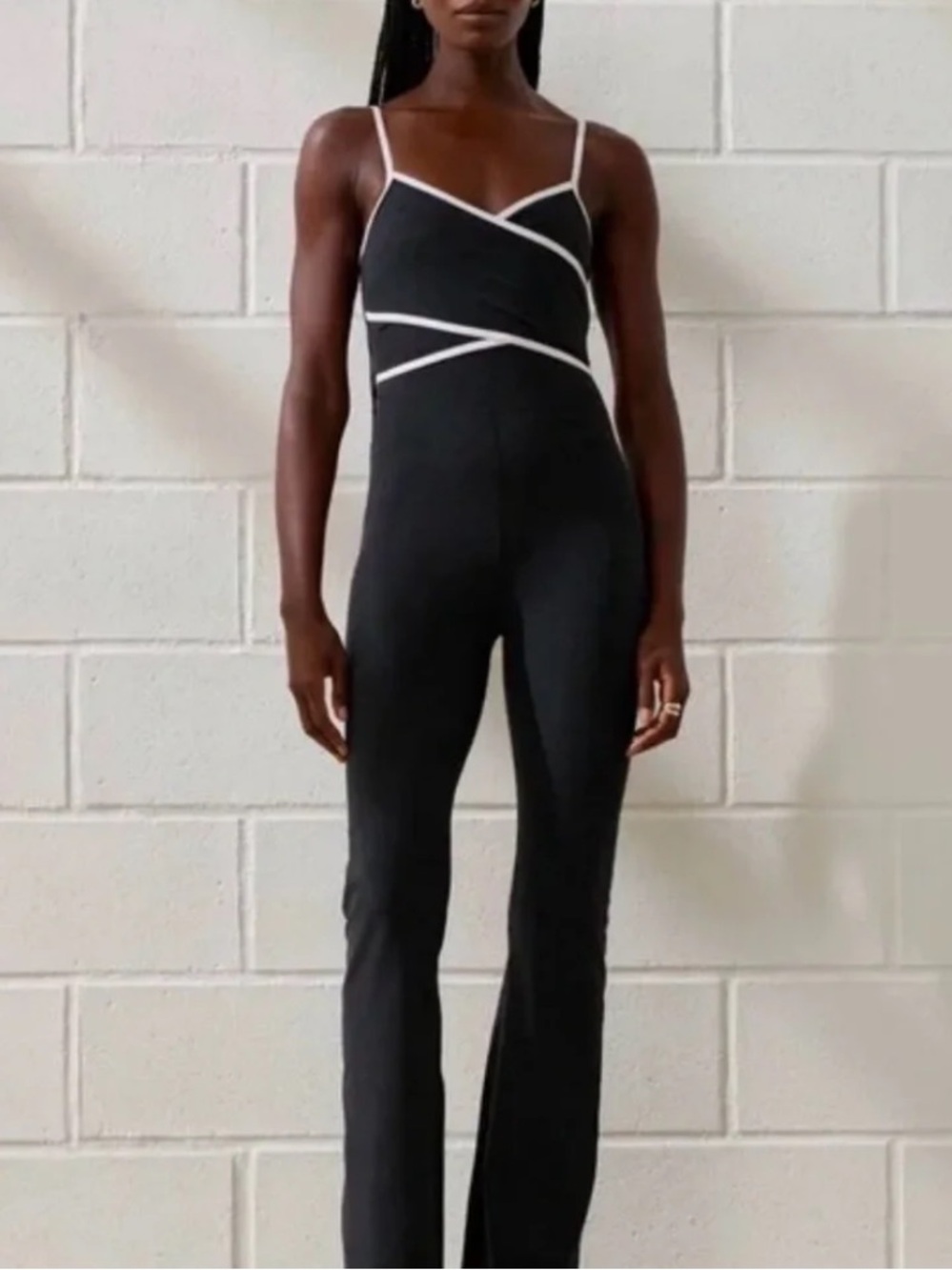 Abercrombie & Fitch YPB Blue Everyday Soft Wrap Flare Onesie Jumpsuit